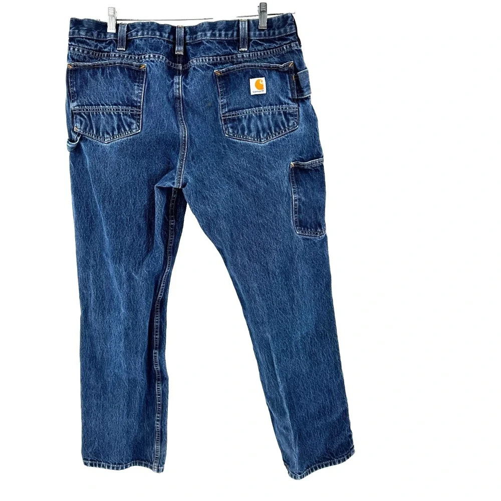 Carhartt Relaxed Fit Carpenter Jeans Men's 38x32 Work Stretch Western Rancher